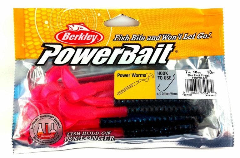 PowerBait Power Worms Blue Fleck Firetail 1307481
